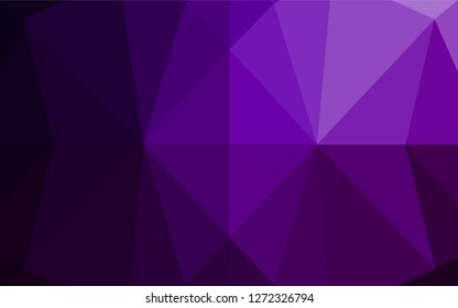 Dark Purple vector shining hexagonal background. Creative illustration in halftone style with gradient. The template can be used as a background for cell phones.