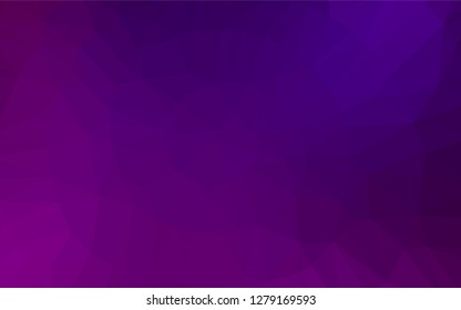 Dark Purple vector shining hexagonal background. A sample with polygonal shapes. The completely new template can be used for your brand book.