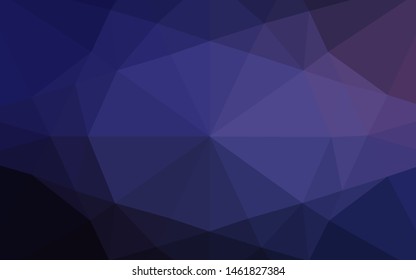 Dark Purple vector shining hexagonal pattern. Creative geometric illustration in Origami style with gradient. The template can be used as a background for cell phones.
