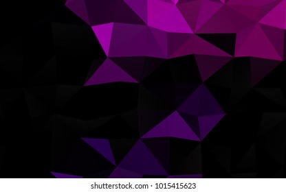 Dark Purple vector shining triangular pattern. Modern geometrical abstract illustration with gradient. Brand-new style for your business design.