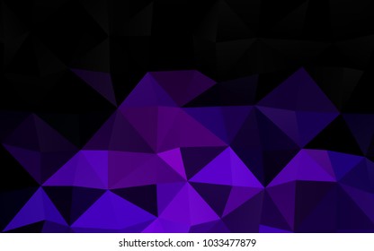Dark Purple vector shining triangular template. Brand-new colored illustration in blurry style with gradient. A new texture for your design.