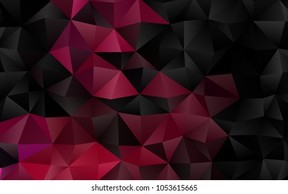 Dark Purple vector shining triangular pattern. Creative illustration in halftone style with gradient. The template can be used as a background for cell phones.