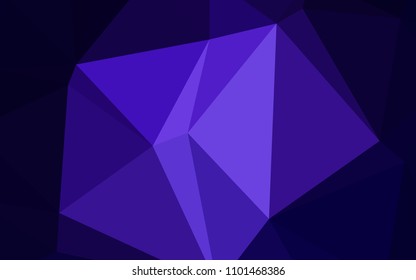 Dark Purple vector shining triangular layout. Polygonal abstract illustration with gradient. That pattern can be used as a part of a brand book.