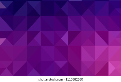 Dark Purple vector shining triangular cover. Shining polygonal illustration, which consist of triangles. Polygonal design for your web site.