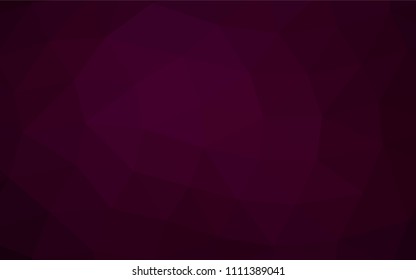 Dark Purple vector shining triangular background. Creative illustration in halftone style with gradient. The elegant pattern can be used as part of a brand book.
