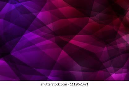 Dark Purple vector shining triangular cover. Shining colorful illustration with triangles. Polygonal design for your web site.