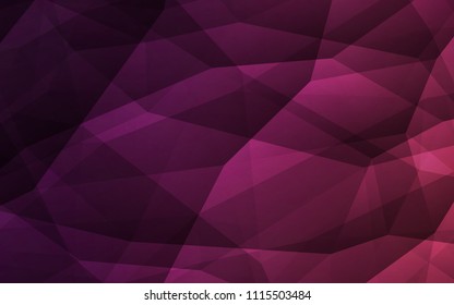 Dark Purple vector shining triangular cover. Elegant bright polygonal illustration with gradient. A completely new design for your leaflet.