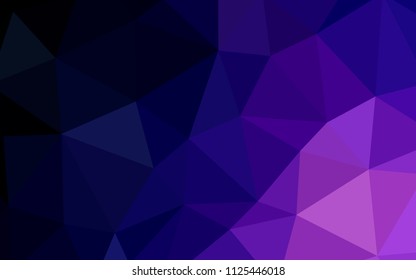 Dark Purple vector shining triangular layout. Glitter abstract illustration with an elegant triangles. Template for cell phone's backgrounds.