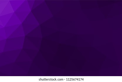 Dark Purple vector shining triangular template. Creative geometric illustration in Origami style with gradient. Triangular pattern for your business design.