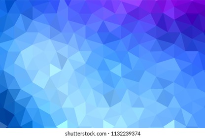Dark Purple vector shining triangular cover. Creative illustration in halftone style with triangles. Textured pattern for your backgrounds.