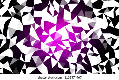 Dark Purple vector shining triangular backdrop. Colorful abstract illustration with triangles. Brand new design for your business.