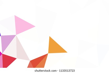 Dark Purple vector shining triangular cover. Shining colorful illustration with triangles. New template for your brand book.