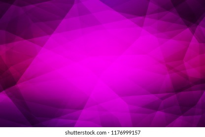 Dark Purple vector shining triangular cover. Elegant bright polygonal illustration with gradient. Template for cell phone's backgrounds.