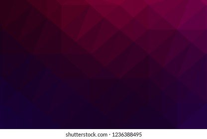 Dark Purple vector shining triangular pattern. Glitter abstract illustration with an elegant design. Polygonal design for your web site.