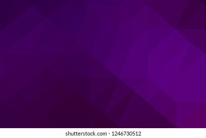 Dark Purple vector shining triangular template. A completely new color illustration in a vague style. Brand new design for your business.