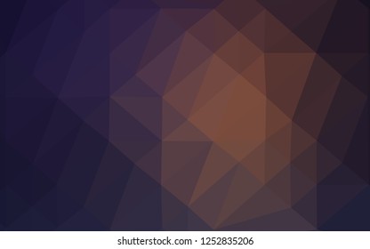 Dark Purple vector shining triangular template. Shining colored illustration in a Brand new style. Brand new design for your business.
