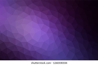 Dark Purple vector shining triangular backdrop. Colorful illustration in polygonal style with gradient. Pattern for a brand book's backdrop.