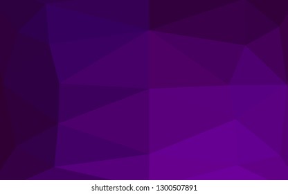 Dark Purple vector shining triangular pattern. An elegant bright illustration with gradient. Brand new design for your business.