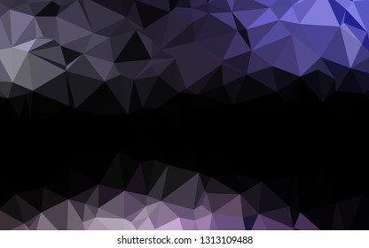 Dark Purple vector shining triangular background. Triangular geometric sample with gradient.  Polygonal design for your web site.