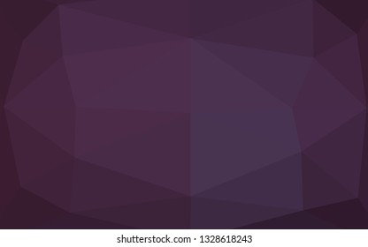 Dark Purple vector shining triangular template. A sample with polygonal shapes. Template for a cell phone background.