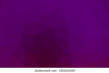 Dark Purple vector shining triangular pattern. Brand new colorful illustration in with gradient. New texture for your design.