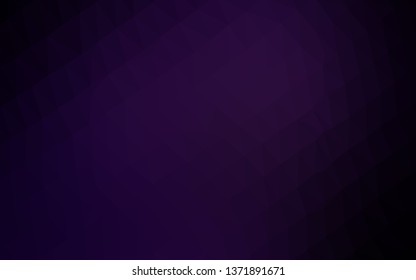 Dark Purple vector shining triangular pattern. Triangular geometric sample with gradient.  Completely new design for your business.