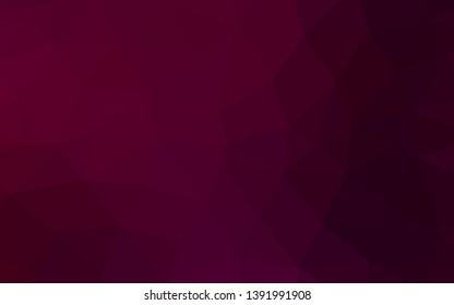 Dark Purple vector shining triangular template. Creative illustration in halftone style with gradient. Template for your brand book.