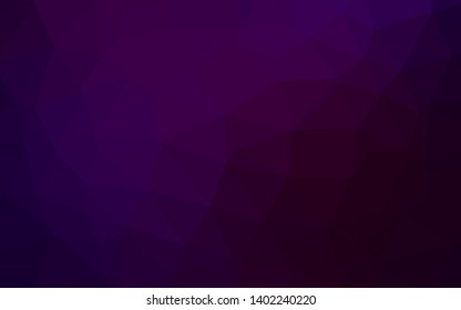 Dark Purple vector shining triangular pattern. Colorful abstract illustration with gradient. New texture for your design.