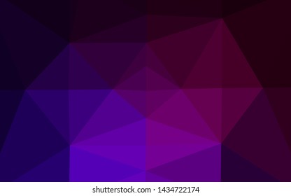 Dark Purple vector shining triangular pattern. Modern geometrical abstract illustration with gradient. Template for your brand book.