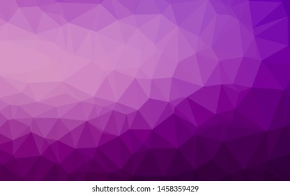 Dark Purple vector shining triangular template. Colorful illustration in Origami style with gradient.  Brand new design for your business.