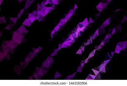 Dark Purple vector shining triangular pattern. A completely new color illustration in a vague style. Triangular pattern for your business design.