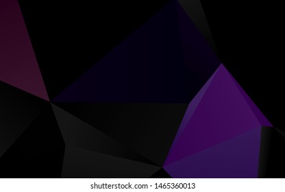 Dark Purple vector shining triangular background. A completely new color illustration in a vague style. Elegant pattern for a brand book.