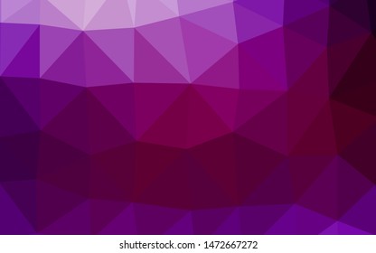 Dark Purple vector shining triangular template. Shining colored illustration in a Brand new style. Template for a cell phone background.