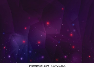 Dark Purple vector shining triangular background. Creative geometric illustration in Origami style with gradient.