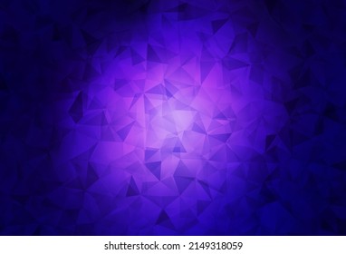 Dark Purple Vector Shining Triangular Layout. Geometric Illustration In Origami Style With Gradient.  Textured Pattern For Your Backgrounds.