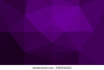 Dark Purple vector shining triangular background. Creative illustration in halftone style with gradient. Template for a cell phone background.
