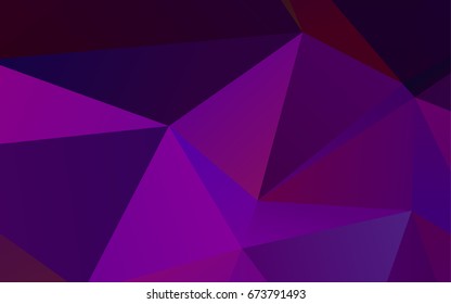 Dark Purple vector shining triangular pattern. Colorful abstract illustration with gradient. Brand-new design for your business.