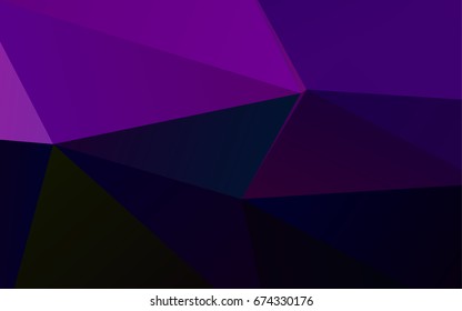 Dark Purple vector shining triangular pattern. An elegant bright illustration with gradient. A new texture for your design.