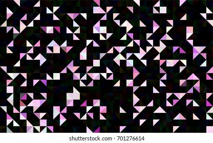 Dark Purple vector shining triangular pattern. Brand-new colored illustration in blurry style with gradient. A completely new template for your business design.