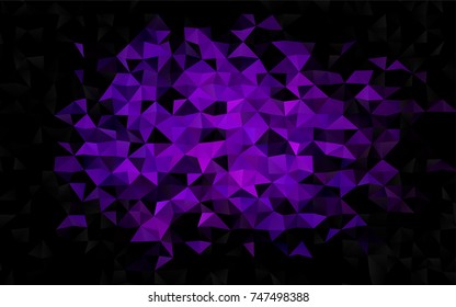 Dark Purple vector shining triangular template. Colorful abstract illustration with gradient. The elegant pattern can be used as part of a brand book.