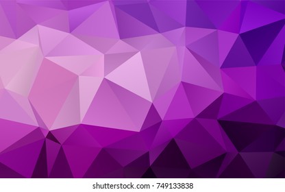 Dark Purple vector shining triangular background. Glitter abstract illustration with an elegant design. A new texture for your design.