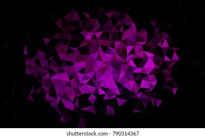 Dark Purple vector shining triangular background. Creative geometric illustration in Origami style with gradient. The polygonal design can be used for your web site.