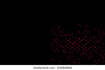 Dark Purple vector of small triangles on white background. Illustration of abstract texture of triangles. Pattern design for banner, poster, cover.