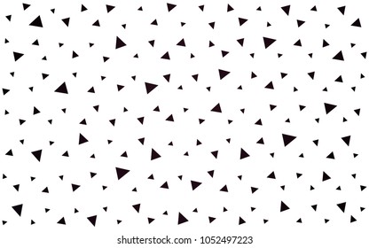 Dark Purple vector of small triangles on white background. Illustration of abstract texture of triangles. Pattern design for banner, poster, cover.