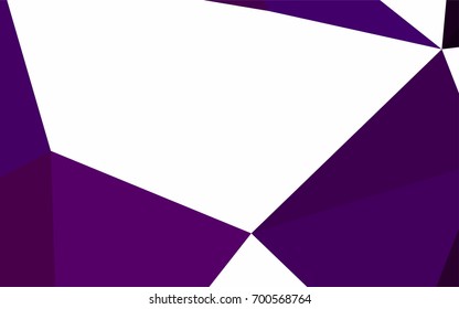 Dark Purple vector of small triangles on white background. Illustration of abstract texture of triangles. Pattern design for banner, poster, cover.