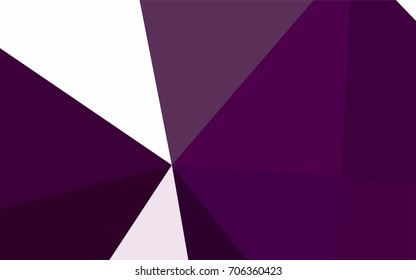 Dark Purple vector of small triangles on white background. Illustration of abstract texture of triangles. Pattern design for banner, poster, cover.