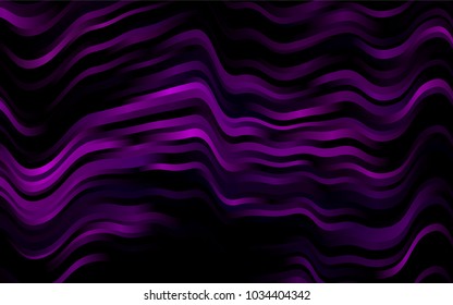 Dark Purple vector template with abstract lines. Shining illustration, which consist of blurred lines, circles. A completely new template for your business design.
