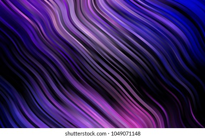 Dark Purple vector template with abstract lines. Blurred geometric sample with gradient bubbles.  A new texture for your  ad, booklets, leaflets.