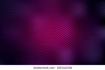 Dark Purple vector template with abstract ribbons. Blurred geometric sample with gradient.  The textured pattern for backgrounds.