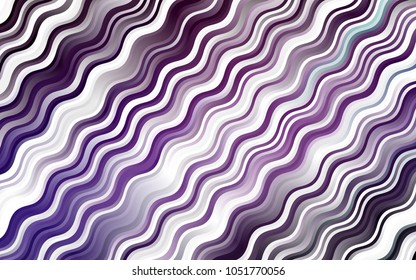 Dark Purple vector template with abstract lines. Modern gradient abstract illustration with bandy lines. Pattern for your business design.